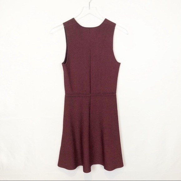 Theory Glossed Flare Sleeveless Mini Dress Small Red - Picture 6 of 7